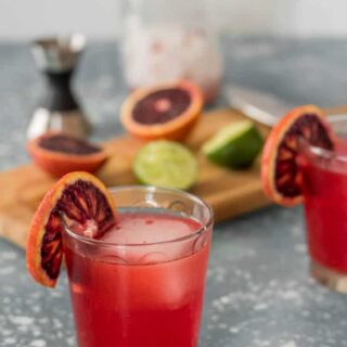 Blood Orange Negroni Mezcal Cocktail
