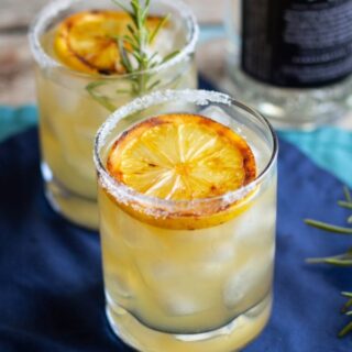 lemon mezcal cocktail