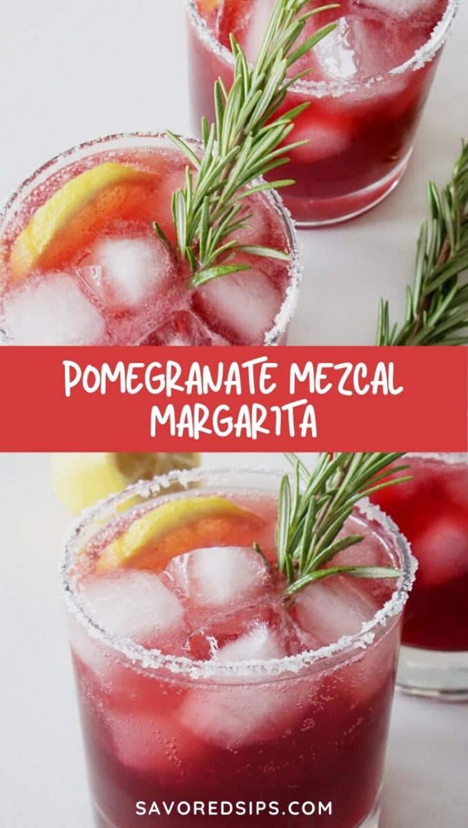 pomegranate mezcal margarita