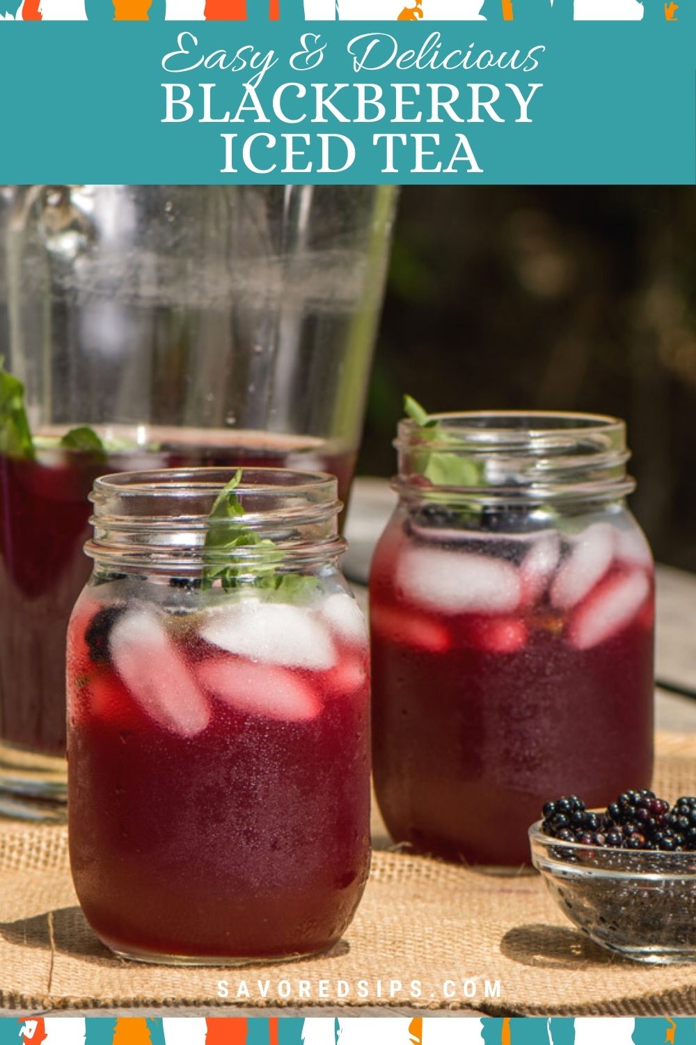 Easy & Delicious Blackberry Iced Tea - Savored Sips
