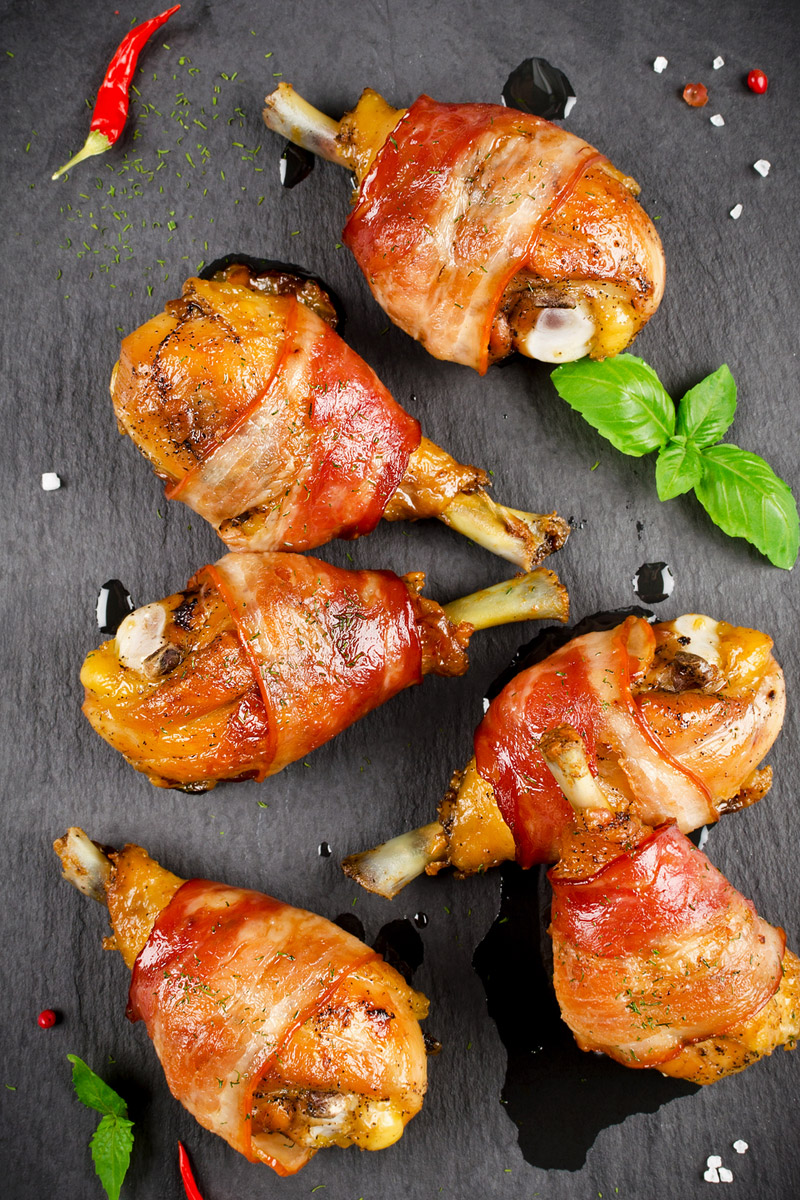 Bacon-Wrapped Chicken Legs