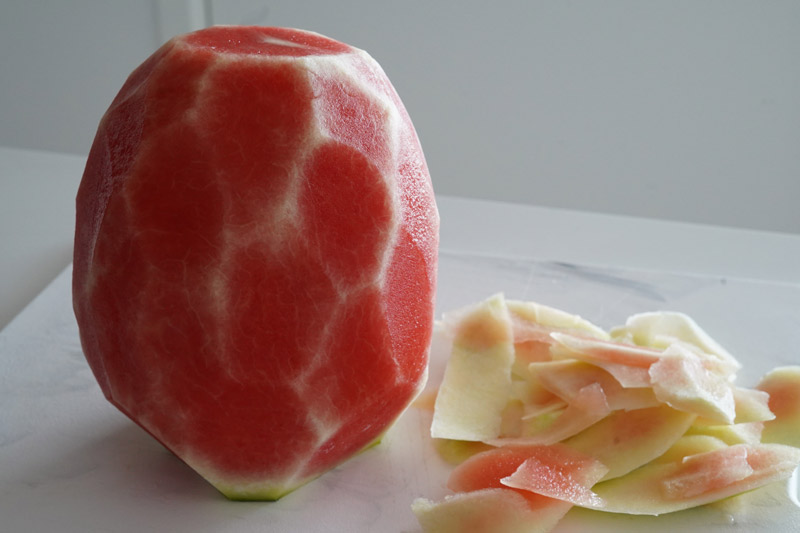 peeled watermelon