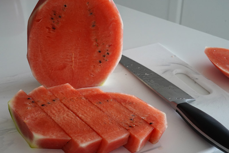 watermelon cut into squares