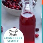 Cranberry simple syrup