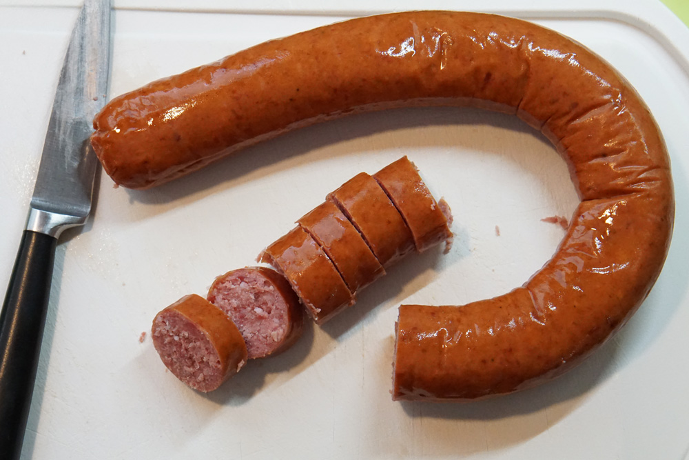 smoked sausage cut into rounds