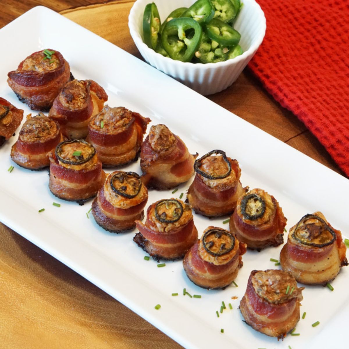 Baked Pig Shots (Bacon Wrapped Sausage) - Savored Sips
