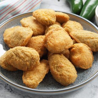 crispy air fried jalapeno poppers