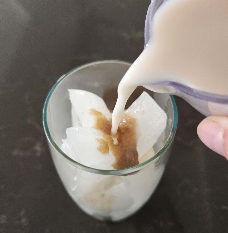 Iced Coffee with Almond Milk Savored Sips
