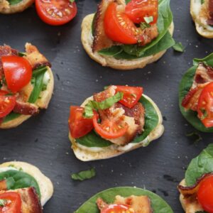 BLT crostini appetizer