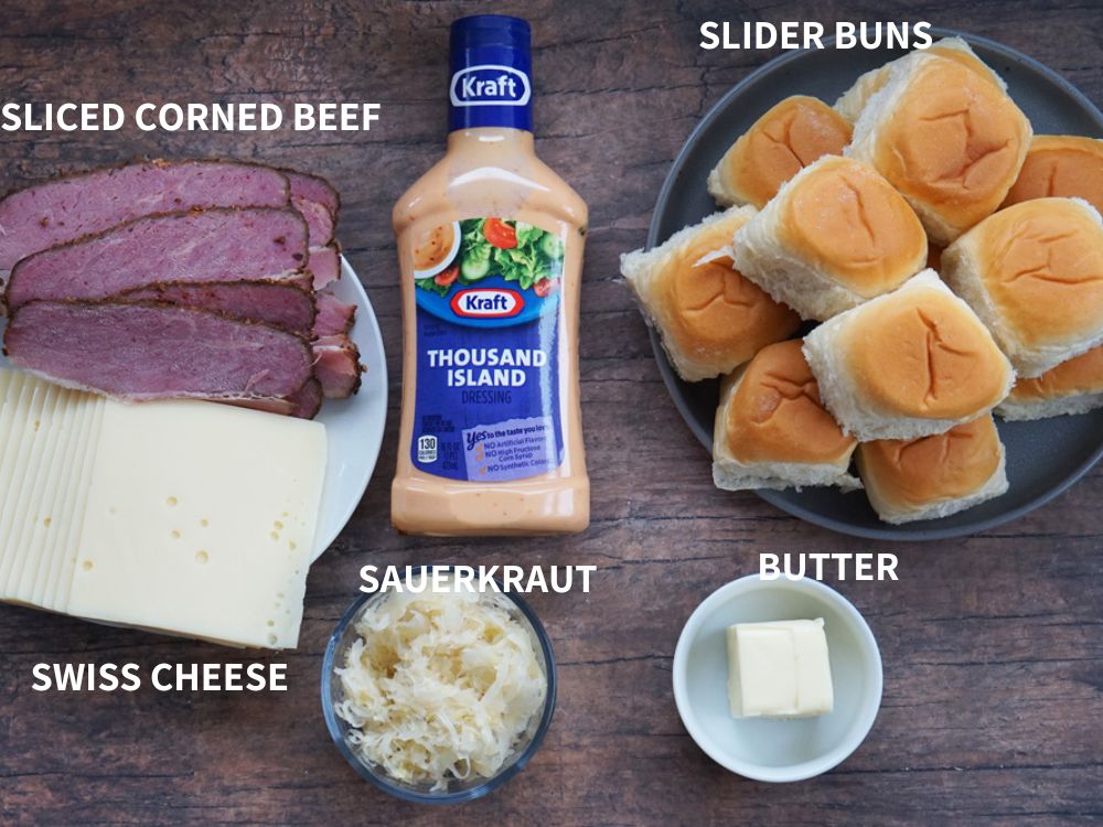 Ingredients for Reuben sliders