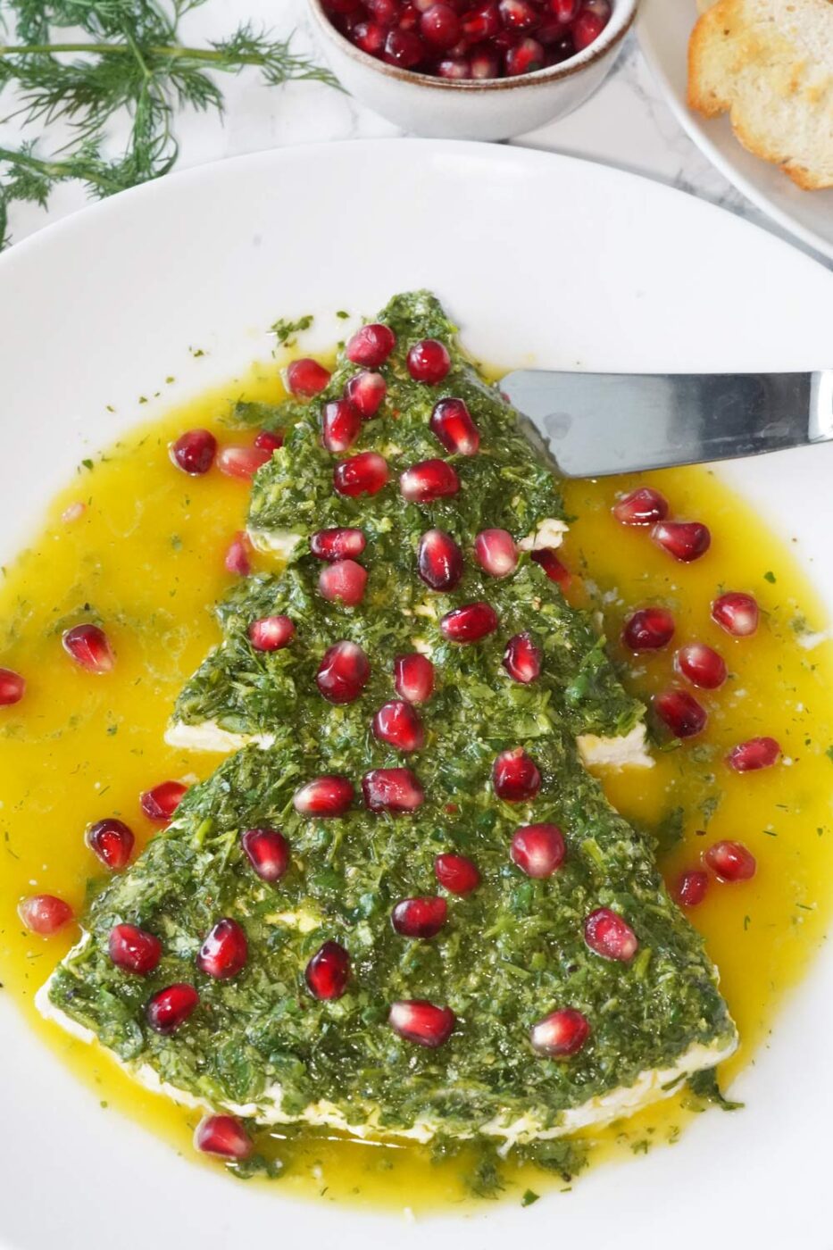 Herb goat cheese christmas tree appetizer