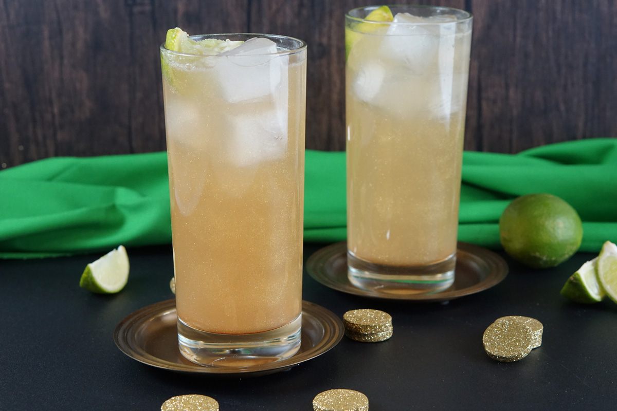Golden Irish Whiskey Ginger Cocktail