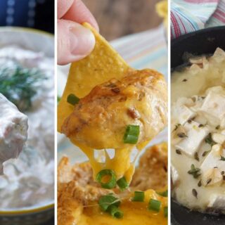Smoked salmon dip, Texas trash bean dip, garlic butter baked brie
