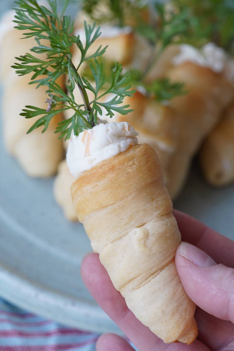 crescent roll carrots