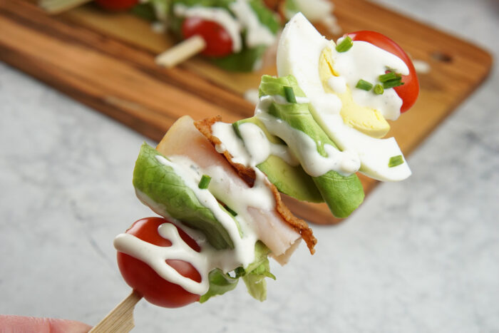 Cobb salad skewers