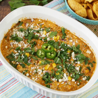 Hot Mexican street corn dip