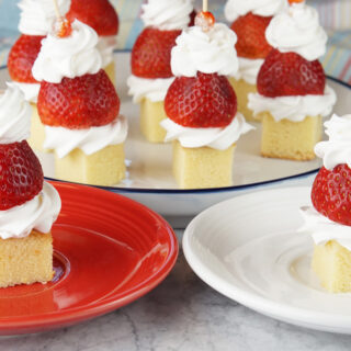 Strawberry shortcake skewers