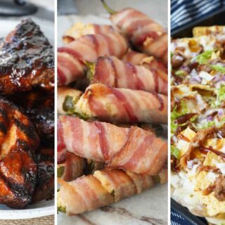 BBQ riblets, smoked jalapeno poppers and pulled pork nachos