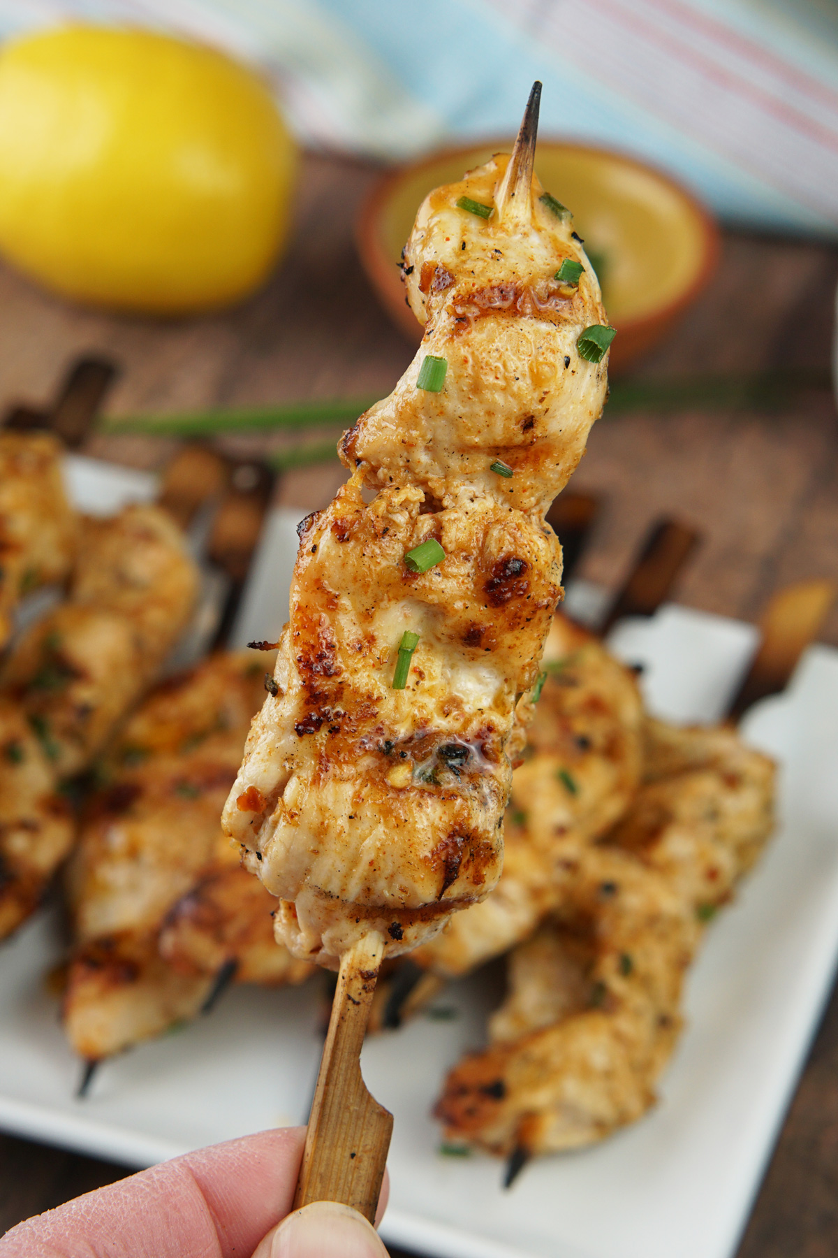 Cowboy butter chicken skewers
