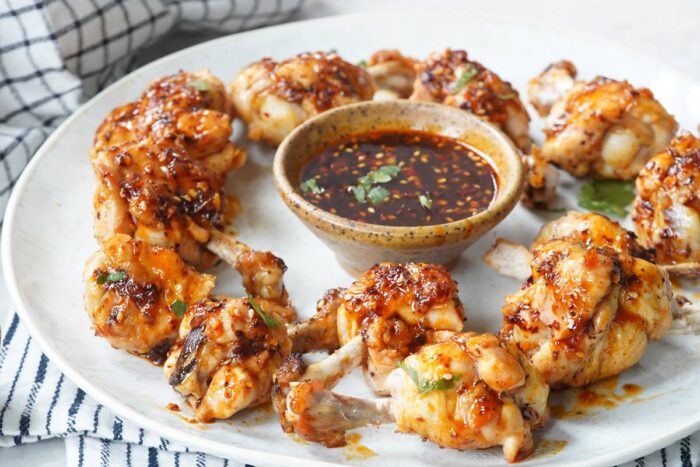 firecracker chicken lollipops
