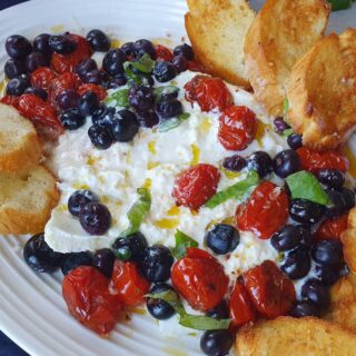 red white and blue burrata