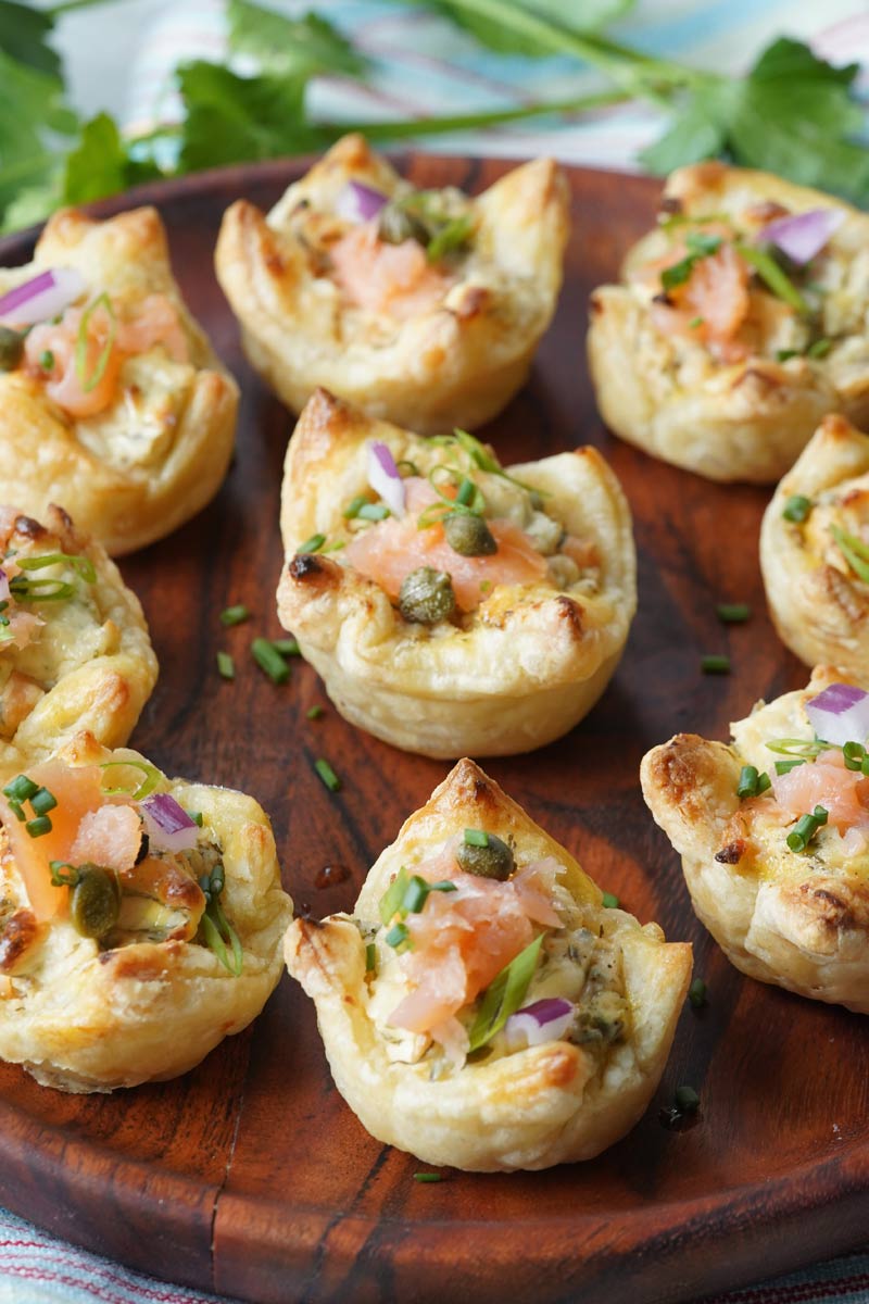 puff pastry smoked salmon bites