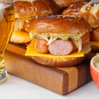 Bratwurst Pretzel Sliders