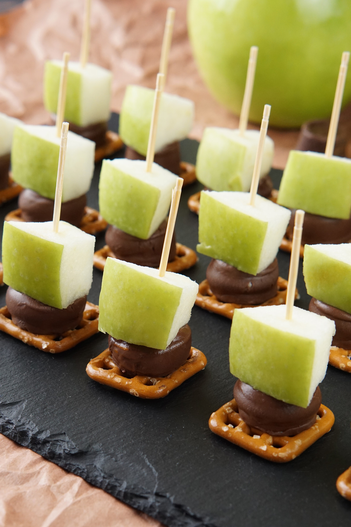 Mini caramel apple bites