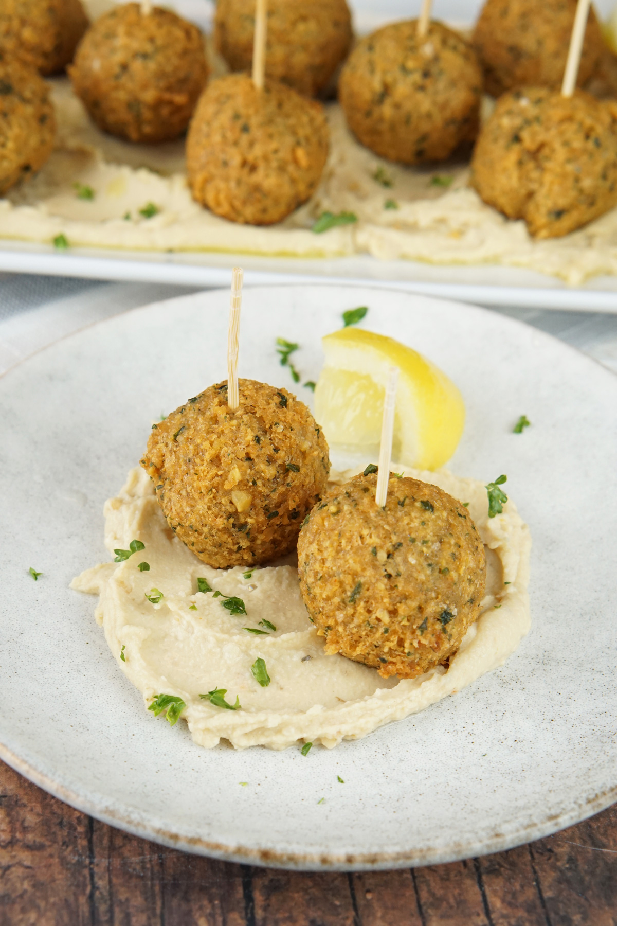 Falafel and hummus