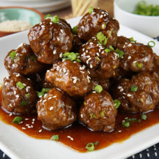 Mongolian beef meatballs