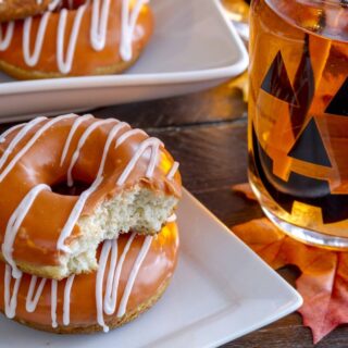 Pumpkin glazed donuts