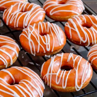 Pumpkin glazed donuts