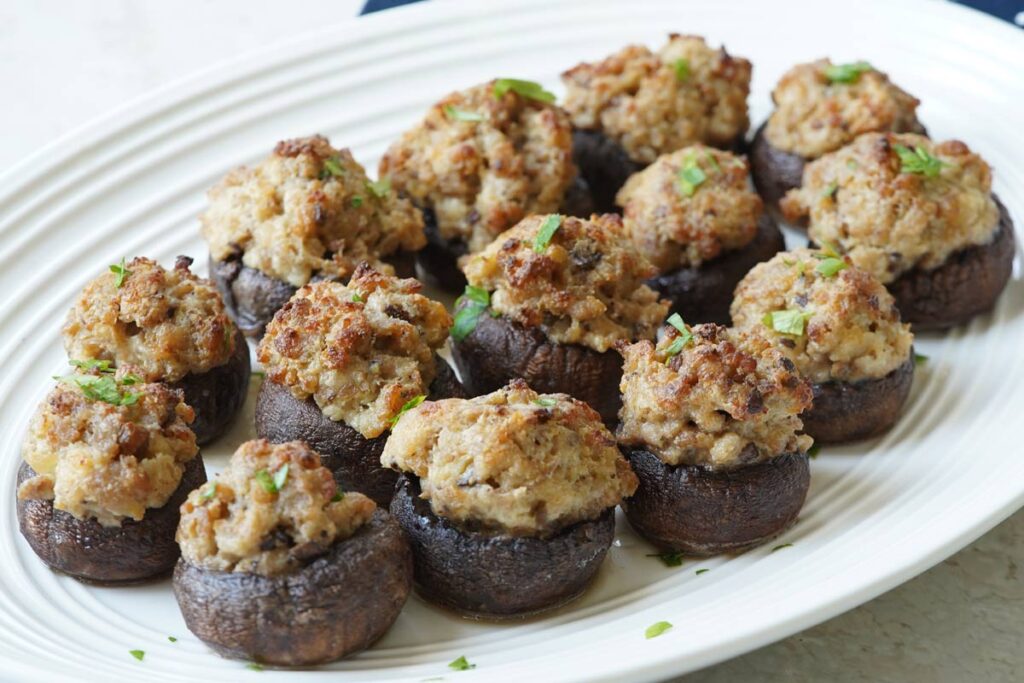 sausage stuffed mushrooms