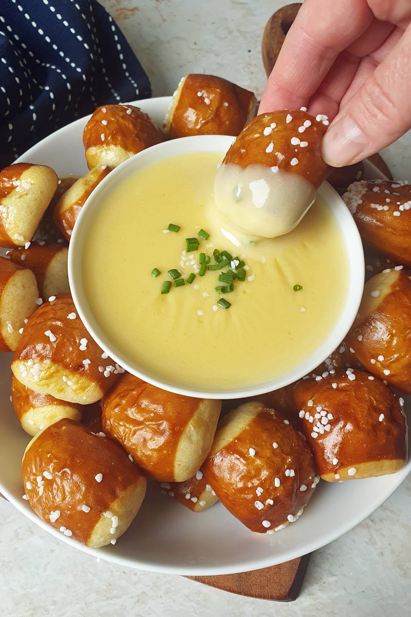 Pretzels with beer cheese dip