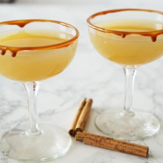 caramel apple spiced rum cocktail