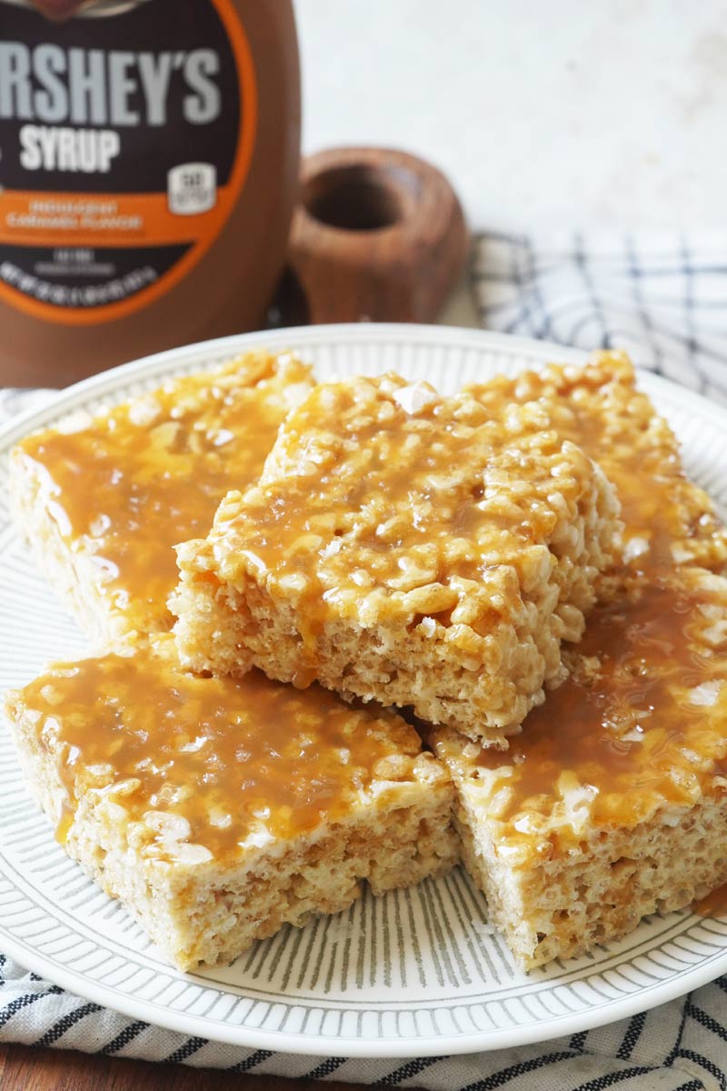 salted caramel rice krispies treats