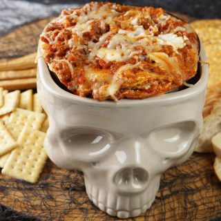 Halloween lasagna dip