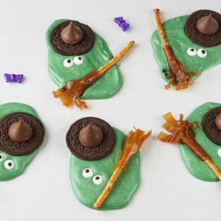melted witch cookie bark