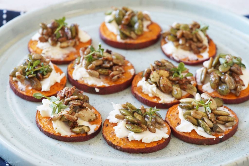 Sweet Potato with Mascarpone and seeds