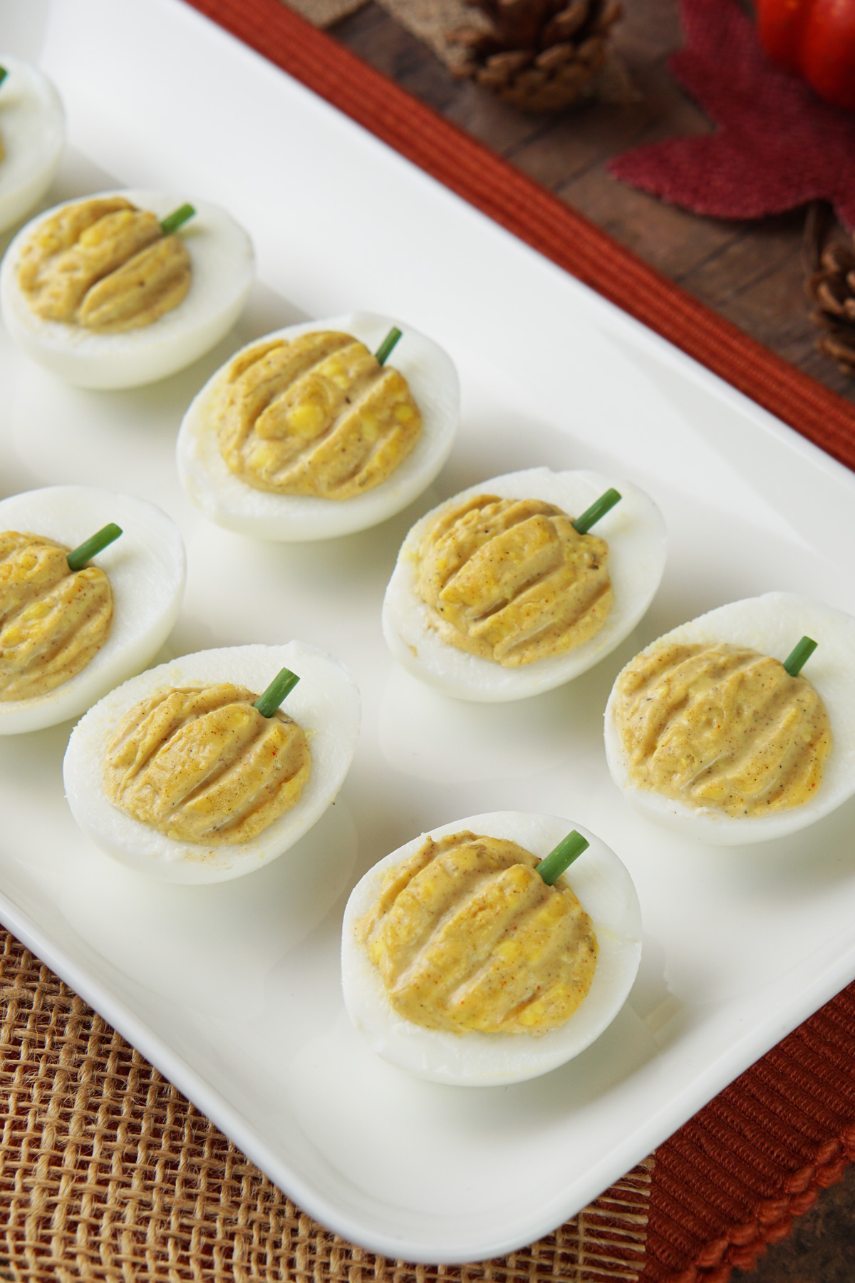 Thanksgiving deviled eggs