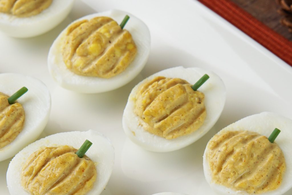 Thanksgiving deviled eggs