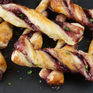 Blackberry goat cheese twists