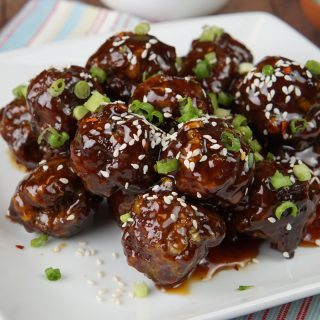 Honey garlic meatballs