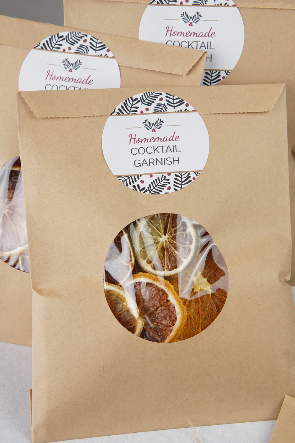 Dried citrus cocktail garnish