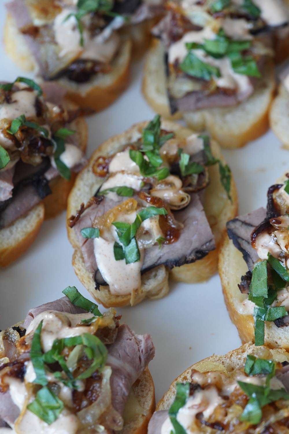 Roast Beef & Caramelized Onion Canapes