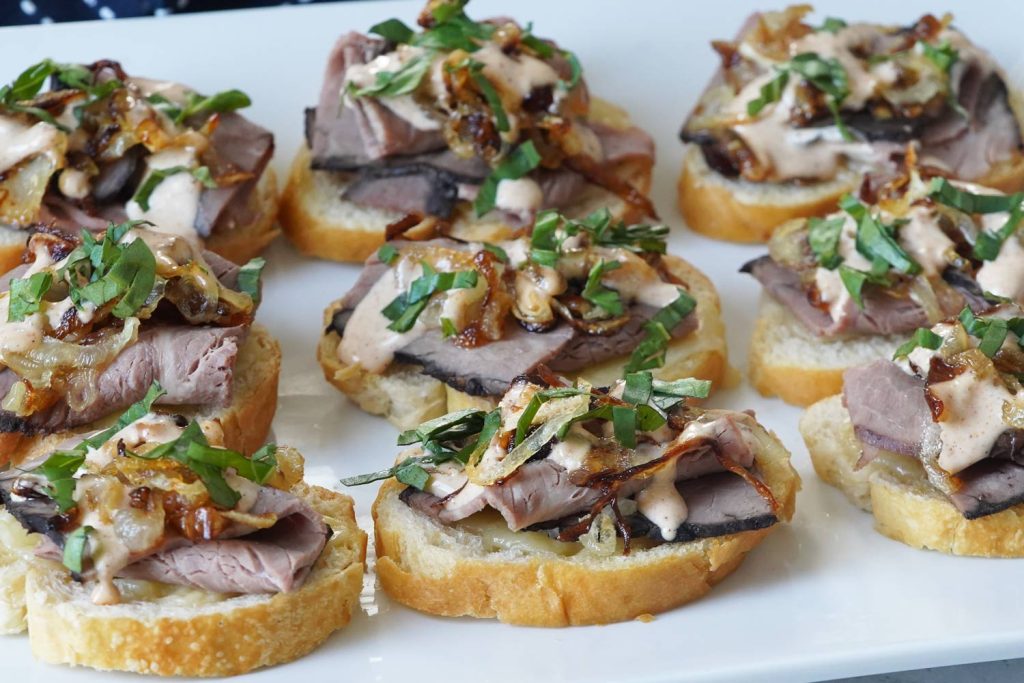 Roast Beef & Caramelized Onion Canapes