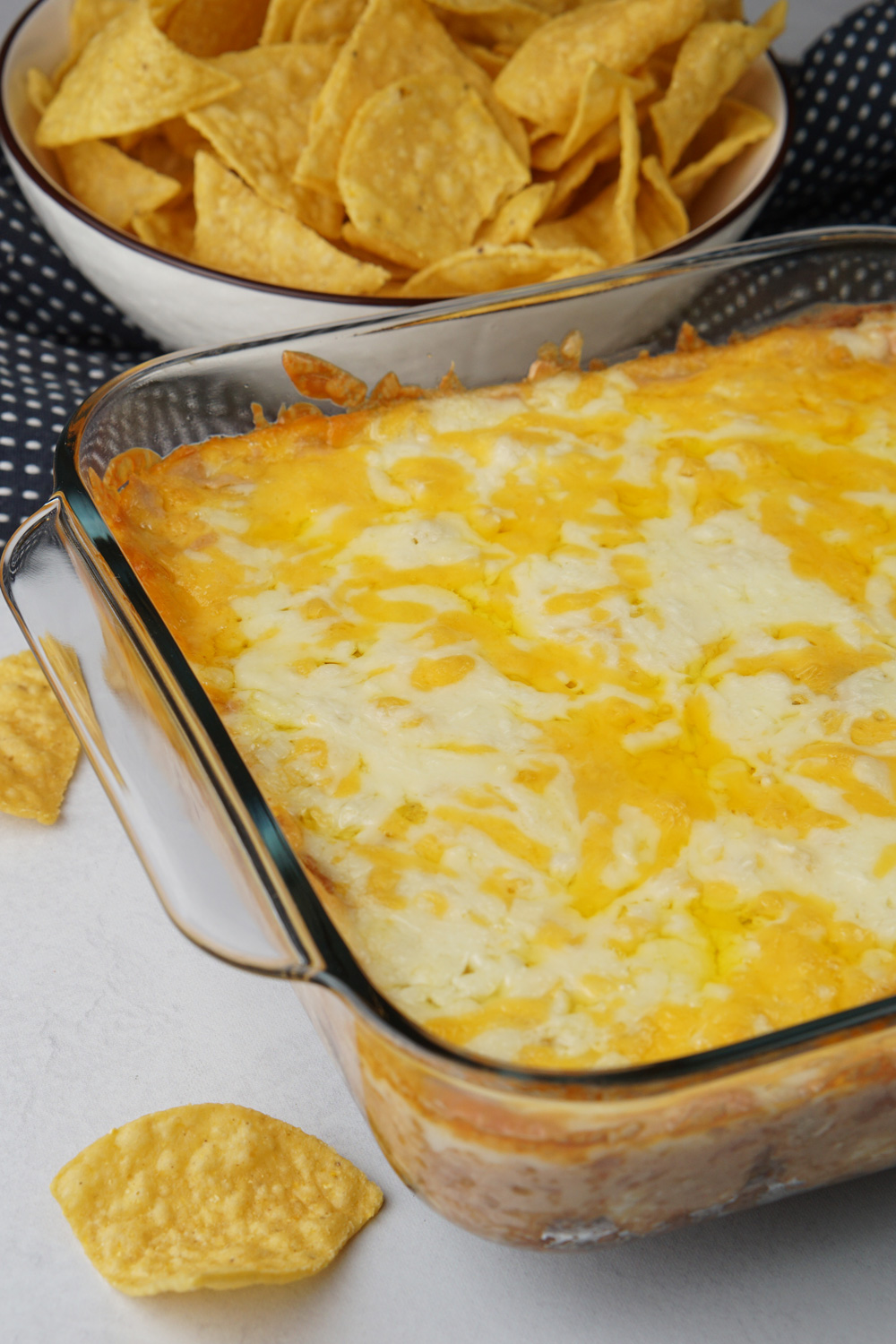 Warm beef, bean & cheese dip