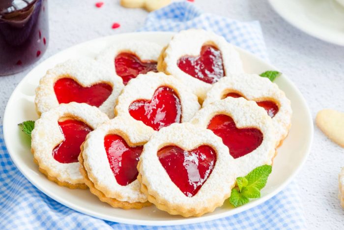 Raspberry linzer cookies