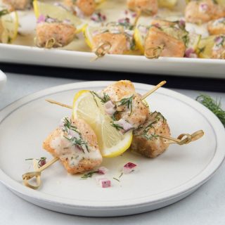 Salmon skewers