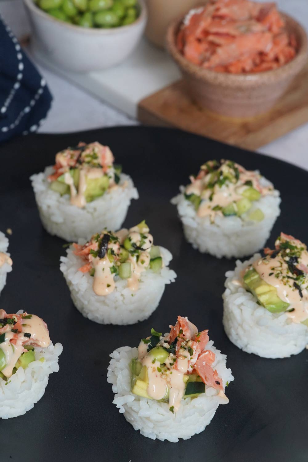 salmon sushi cup